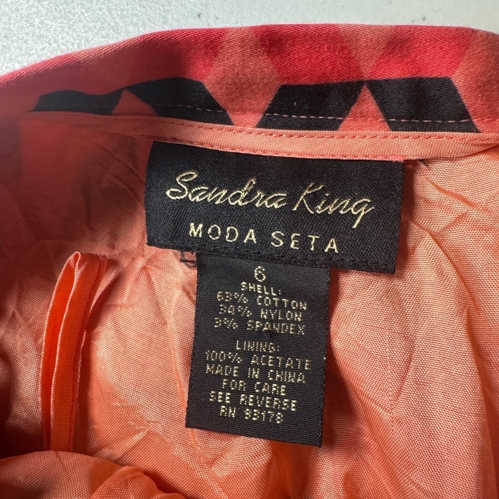 Sandra King Moda Seta Geometric Pencil Skirt | 6 | Retro Mod Pop Art Print C205 - Picture 8 of 8